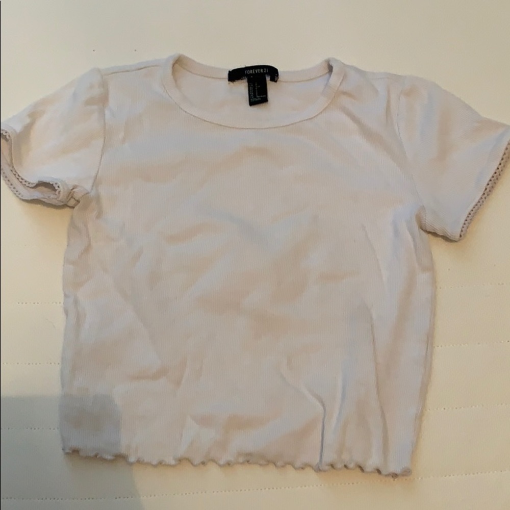 Forever 21 White Crop Top